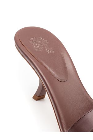 Sandalo mule in nappa colore testa di moro GIA BORGHINI | MARIE4710